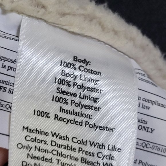 Eddie Bauer Men's Outdoor SZ LG Gray Black Sherpa Lined Zip Up Jacket - Picture 12 of 16